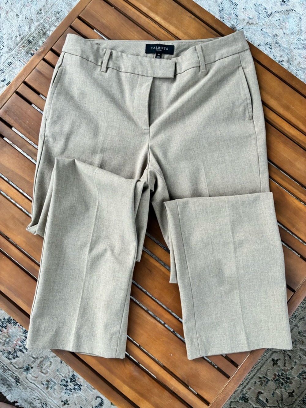 Talbots Taupe Boot Cut Dress Pants